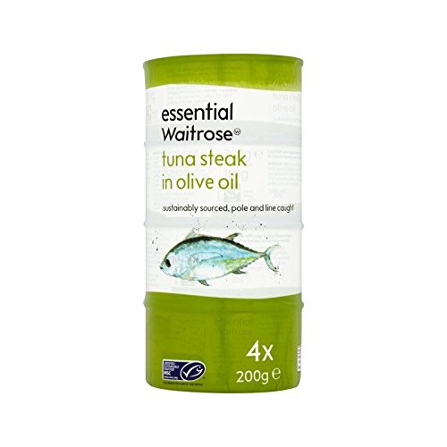 Thunfischsteak In Olivenöl Wesentliche Waitrose 4 X 200 G - Packung mit 2