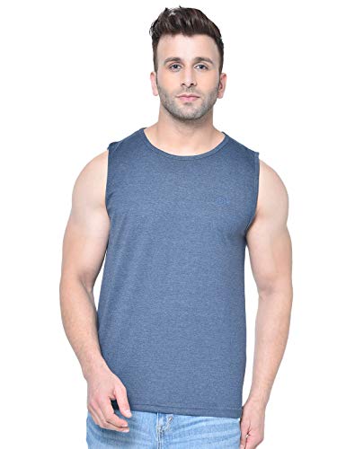 Image of CHKOKKO Tank Tops Sleeveless T-Shirt for Men Gym Wear Vest Solid Stylish Round Neck Running Sando for Sports Workout Fitness & Casual or Beach Wear