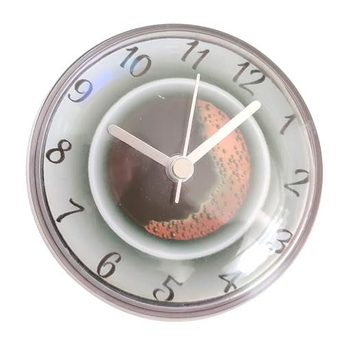 EXQIOUR Reloj de ducha con ventosas, resistente al agua para inodoro, cocina, silencioso, impermeable, pared de ducha digital