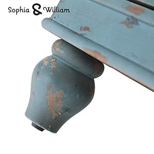 Sophia william accent cabinet with 2 doors distressed storage cabinet with wood frame and hollow carved door for entryway living room blue  urban country home decor