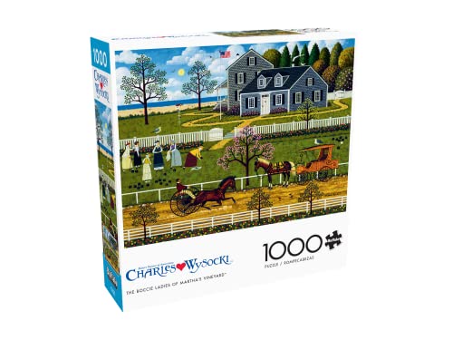 Buffalo Games - Charles Wysocki - The Boccie Ladies of Martha's Vineyard - 1000 Piece Jigsaw Puzzle, Multicolor - Image 3