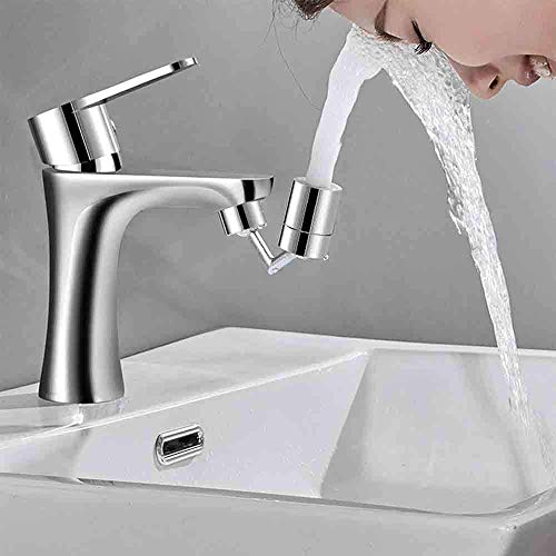 Youery Universal Spritzfilter-Wasserhahn,720°Drehbarer Wasserauslass-Wasserhahn-Sprühkopfadapter,Küchenblasen-Hahnkopf-Sprühdüse mit 4 lagigem Netzfilter und Auslaufsicherheit - Image 5