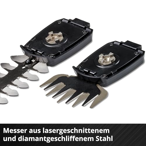Einhell Akku-Gras- und Strauchschere GE-CG 18/100 Li T Kit Power X-Change (18 V, Teleskopstiel, Grasschneideblatt 100 mm, Strauchscherenmesser 200 mm, inkl. 2,5 Ah + Ladegerät)