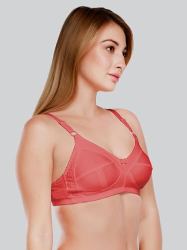 Image of DAISY DEE Women's Cotton Brassiere Non-Padded Wirefree Seamed Full Coverage Comfort-fit Cut and Sew, with Broader Band Regular /Dress /Saree Bra - NSHPU
