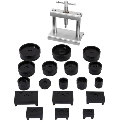 Kit d'outils d'horloger, Kit de presse de montre – Presse de boîtier de montre avec 18 formes de pression – Kit d'outils de réparation de montres pour réparation de montres, ressorts de compression et – vue 3
