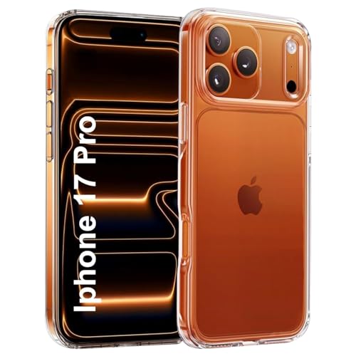 Image of KACA Clear Back Cover Case for Apple iPhone 17 Pro |Case for iPhone 17 Pro|Shockproof Bumper TPU Protective Design|Apple iPhone 17 Pro Back Cover- Transparent