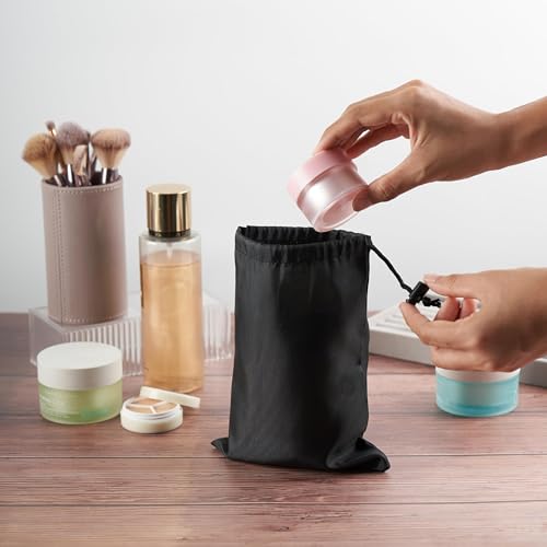 Drawstring Bags with Drawstring - Nylon Drawstring Bags for Gym, Yoga and Shoe Storage - 10 Pack (Various Sizes) (Black2,10 large pack)4