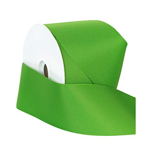 Berwick Zipperstop Offray Grosgrain Craft Ribbon, 3-Inch Wide by 50-Yard Spool, Apple Green, 3"ch x 50 Yard - Image 2