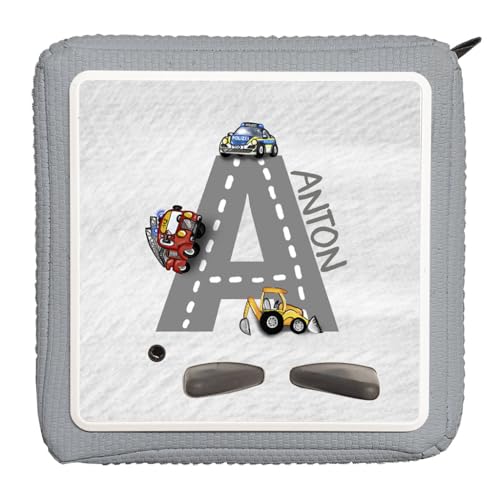 My Sweetheart® Passend für Toniebox Schutzfolie mit Namen Junge Auto Buchstaben A-Z Hochwertig Tonie Folie selbstklebend personalisiert ABRIEBFEST LED durchscheinend Aufkleber