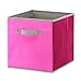 Caja de almacenaje, caja de almacenamiento compacta, caja de almacenaje ropa, caja almacenaje juguetes, cestas almacenaje, cesta de poliéster, caja para armario o estantería. 30 x 30 x 30 cm (Fucsia)