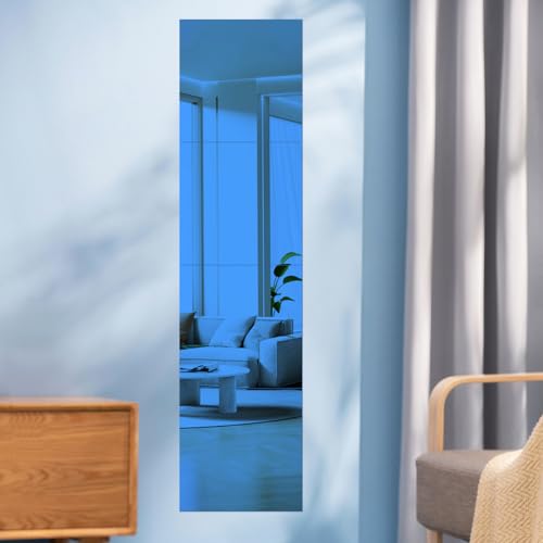Image of 2 Pcs 12 x16 Inch Blue Acrylic Mirror Sheet, 1 /8 Inch Thick Opaque Glossy Mirror, Plexiglass Mirror Sheets with Protective Film, Rigid Mirror Sheets for Sawing, DIY, Laser Cutting and Engraving