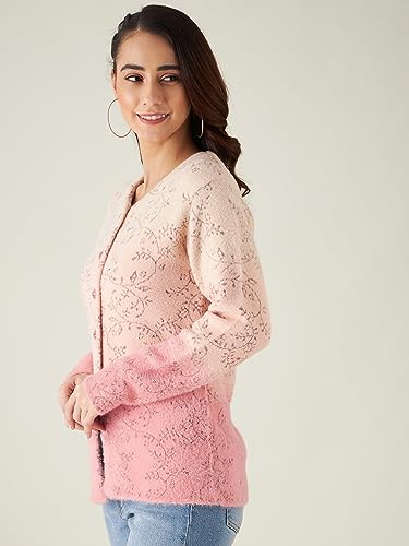 Image of Modeve Floral Print Round Neck Casual Women Sweater||Winterwear||