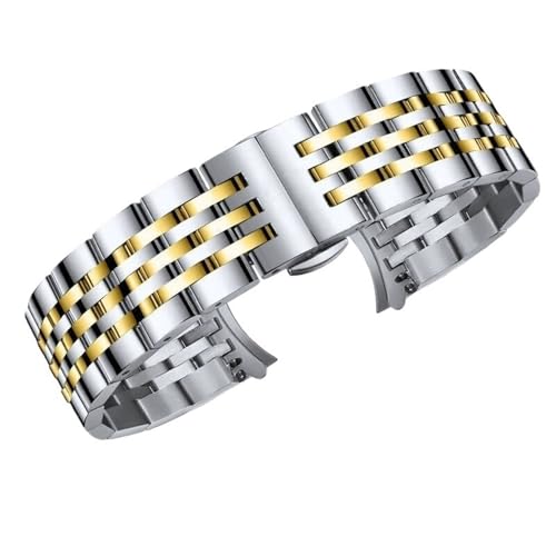 Bracelet de montre acier inoxydable avec fermoir robuste réglable
