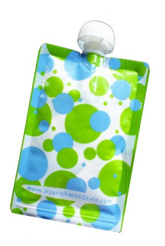 20 Pack | Polka Dot | Nourish Reusable Baby Food Pouch | 5 oz size Size: 20 Pack Color: Green / Blue Polka Dot Model: NourishPouch (Newborn, Child, Infant)