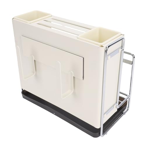 Organizador de tabla de cortar para encimera de cocina con soporte magnético de tapas 8