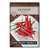 Sow Right Seeds - Tabasco Pepper Seeds for Planting - Non-GMO Heirloom Hot Pepper Variety - Grow Your Own Spicy Peppers - Used in New Orleans Hot Sauce - Perfect for Gardeners - High Yield (1)