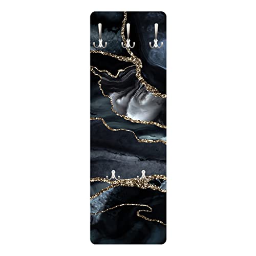 Bilderwelten Garderobe - Schwarz mit Glitzer Gold, Größe HxB:105cm x 34cm