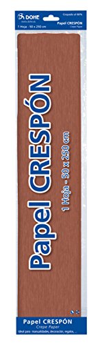 DOHE - Papier crépon 1 feuille, 50x250 cm, marron