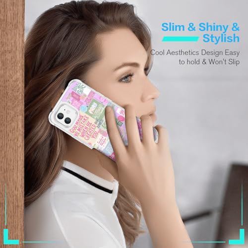 MMYAJT Classic Religious Sayings Phone Case Fit for iPhone 12 Mini — Wireless Charging Pink Aesthetic Cross God Jesus Phone Cover Gift for Boy Girl Men Women - image 6