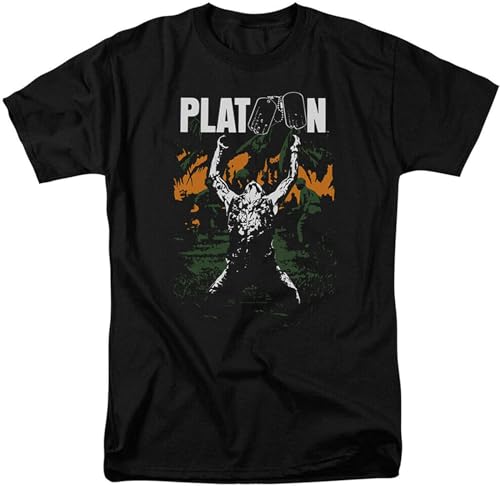 JieZhiChun Men's Platoon Movie Adult T-Shirt Black L