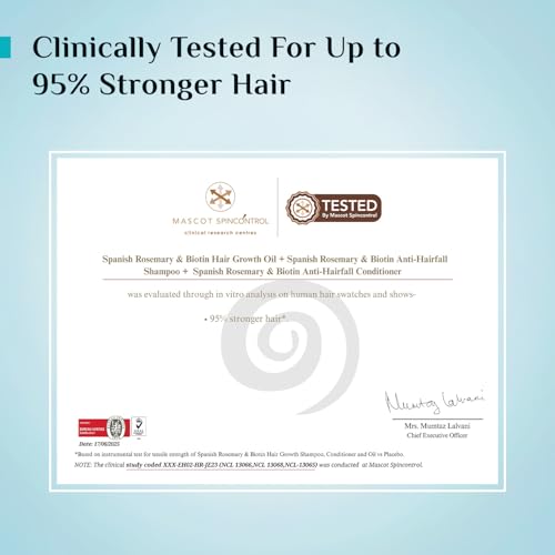 Image of Pilgrim Spanish Rosemary & Biotin HairGrowth Oil to Control Hair Fall & Strengthens Hair 100ml (Pack of 2) | Rosemary essential oil for hairgrowth | Reduces Hairfall | Strengthens Hair I For Women and Men