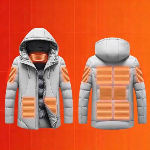fartey Mens Heated Jacket 11 Heating Zones and 3 Levels Warm Winter Coat - image 5
