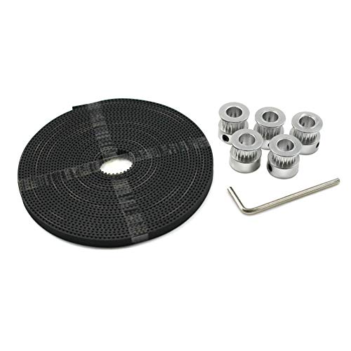 Jaopary Timing Pulley 5M Timing Belt 20Teeth 8mm Bore Belt Width 6mm Sync Wheels Gear Part for 3D Printer Accessories