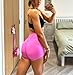 Unthewe Workout Butt Lifting Shorts for Women High Waisted Seamless Gym Yoga Booty Shorts(U429-Booty Barbie Pink-L)