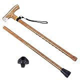 MRKU Bastón para Caminar, muleta de Trekking Ajustable, aleación de Aluminio, multifunción, telescópico, Linterna, bastón Ligero, bastón para Caminar para Personas Mayores