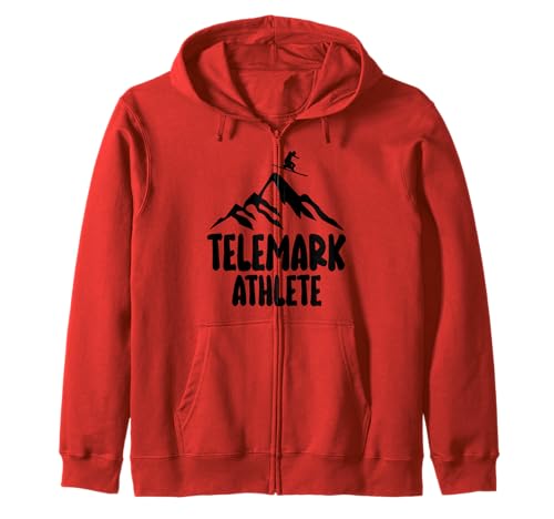 Telemark Skiing Athlete Telemark Ski Clothing Telemark Skier Zip Hoodie