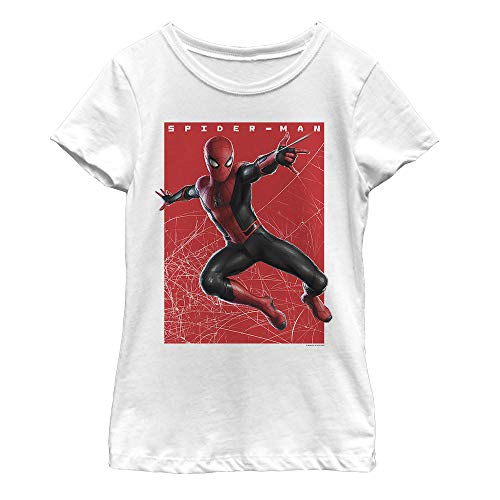 Marvel Little, Big Spiderman Swings Girls Short Sleeve Tee Shirt