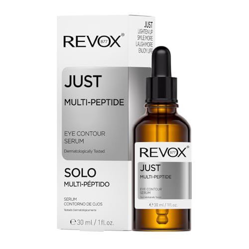 REVOX B77 - Just Multi-Peptide, 30 ml, Sérum Contorno Ojos Cafeina y Cóctel Multi-Péptidos, Elimina Ojeras, Reduce Hinchazon y Finas Líneas de Expresión, Revitaliza la Mirada, Piel Firme e Hidratada