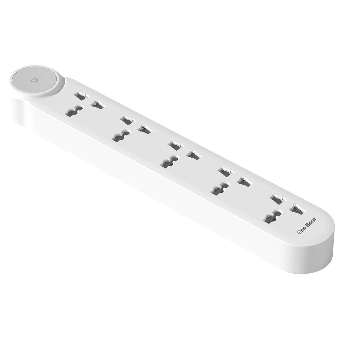 One Beat Extension Board with Cable 5 Ac Outlests Power Extension Board with 2500 W and 2 Meter Cord - White (Go 5), 250 Volts (B0C9LSYYBG) Amazon Price History, Amazon Price Tracker