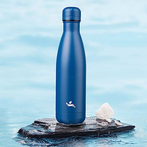 Image of Konokyo Insulated Water Bottles,17 oz Double Wall Stainless Steel Vacumm Metal Flask for Sports Travel,Blue