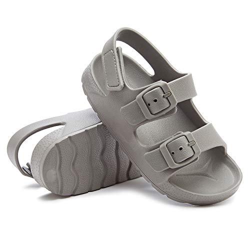 EasyStar Boys and Girls Lightweight Dual-Adjustable Sandal Buckles With Hook and Loop Heel Closure