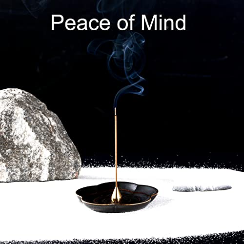 Incense Holder For Sticks, Ceramic Incense Burner, Cherry Blossom Stick Ash Catcher, Incense Cone Holder (Matte Glaze) #TOP5