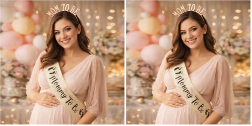 Image of Wanna Party Baby Shower Decoration Items- Mom to Be Sash & Mom to be Tiara for Mom To be Gifts for Baby Shower Decoration Items (Pack of 2)