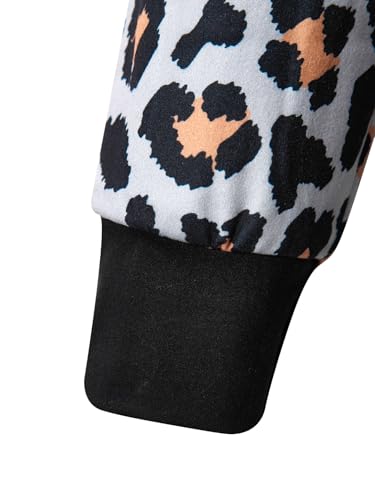Image of Womens Leopard Print Cardigan Lightweight Long Sleeve Open Front Fall Cardigans S-XXL