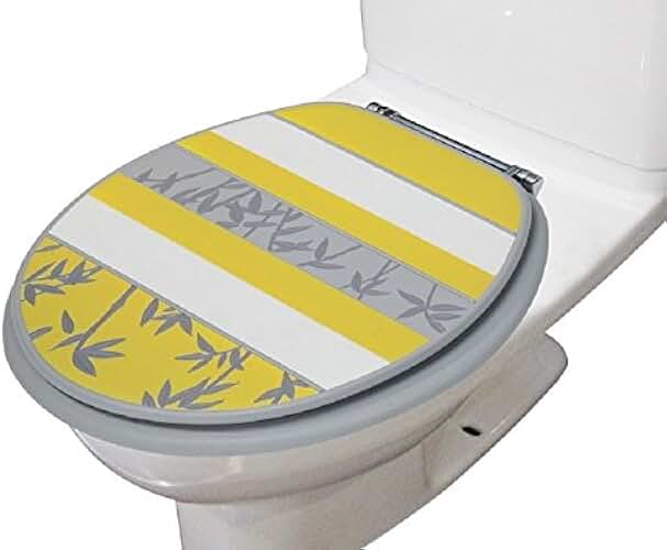yellow toilet seat