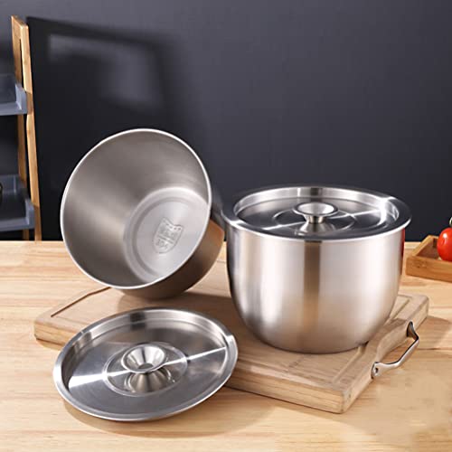 DOITOOL Tigelas de Mistura Profundas de Aço Inoxidável Conjuntos Com Pálpebras Salada Tigela Bacia B