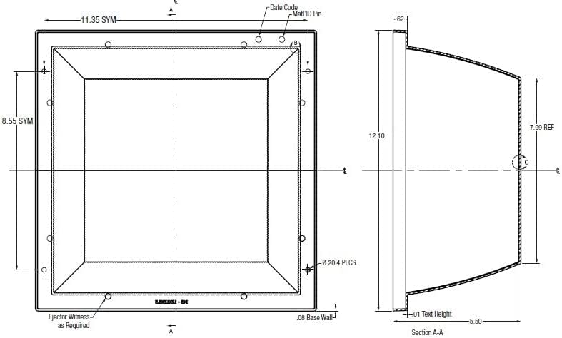 Image of KASTLITE Clear Polycarbonate Vandal Lens /Light Cover Diffuser for Vandal Resistant Fixtures | 12 inch x 12 inch | Comparable to Lithonia VR4