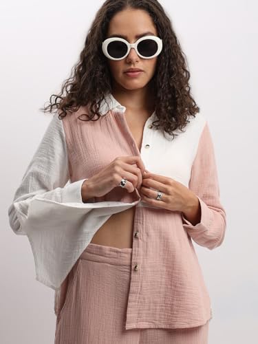 Image of VERO MODA Women's Cotton Regular Fit Shirt