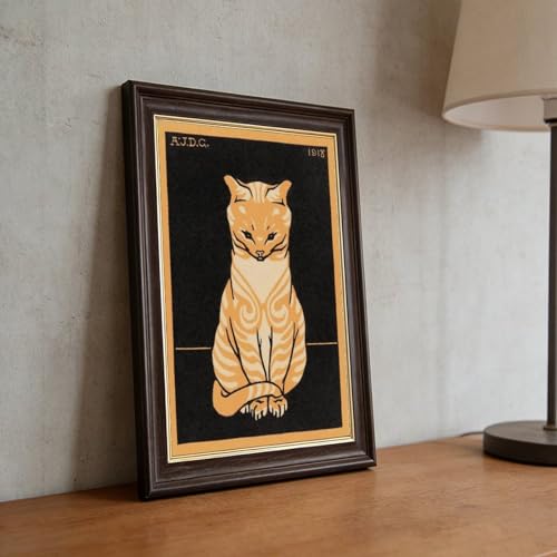 Toile chat tigré Julie De Graag pour habiller un mur vide de salon simplement - 5