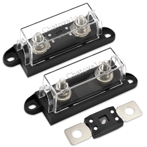 MEGA Fuse Holder with 300 Amp Fuse, 12V/24V DC, 2 Pack | Rated up...