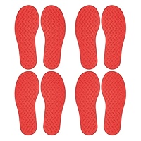 PATIKIL Lot De 4 Paires De Marqueurs De Pieds Antidérapants En Plastique Pour Salle De Classe, Pour L'éducation, Les Enfants Et Les Enseignants, Rouge/jaune/bleu/vert