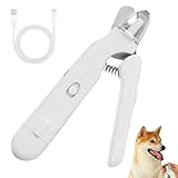 JXpxbao Dr.Pfoten LichtSchere Pro™LED-Hundekrallenpflegegerät mit sichtbarer Nervenlinie für eine reibungslose und sichere Anwendung (1 Pcs,Weiß)