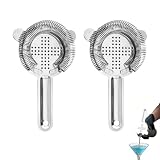 2 Pièces Passoire à Cocktail en Acier Inoxydable, Passoire Fine avec Ressort pour Shaker, ...