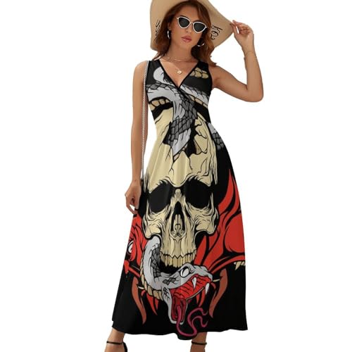 Robe longue serpent col V pour vos soirées d'été et sorties plage - 6