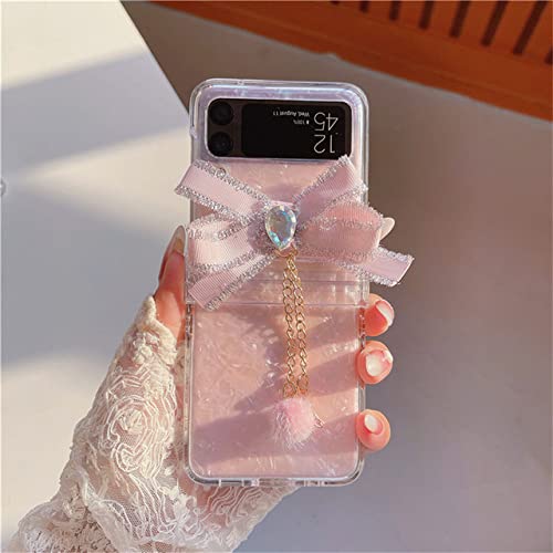 Coque Samsung Z Flip 4 pelucheuse le cadeau idéal avec nœud élégant