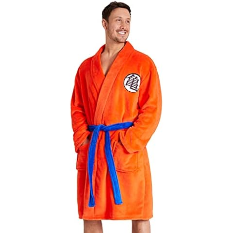 Dragon Ball Z Bademantel Herren Flauschig Fleece Anime Morgenmantel Cover